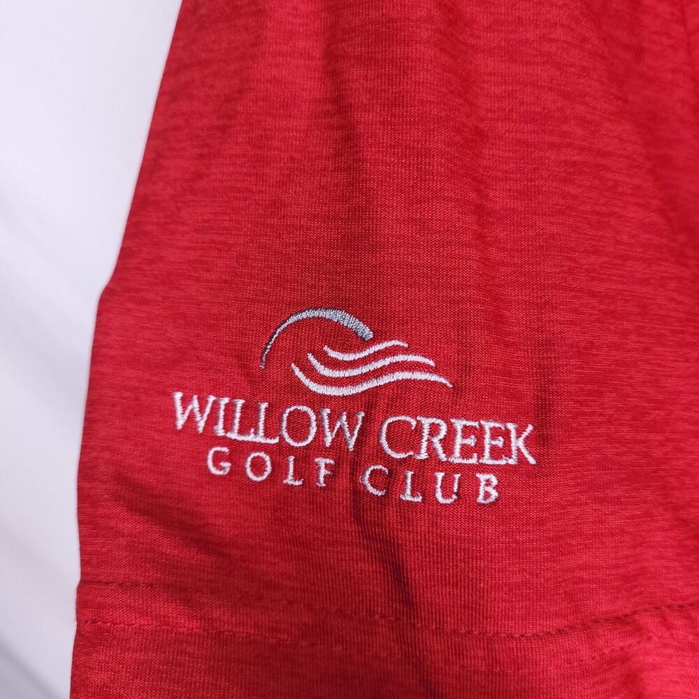 Under Armour Polo Shirt Mens XL Red Loose HeatGear Performance Willow Creek - Picture 4 of 11